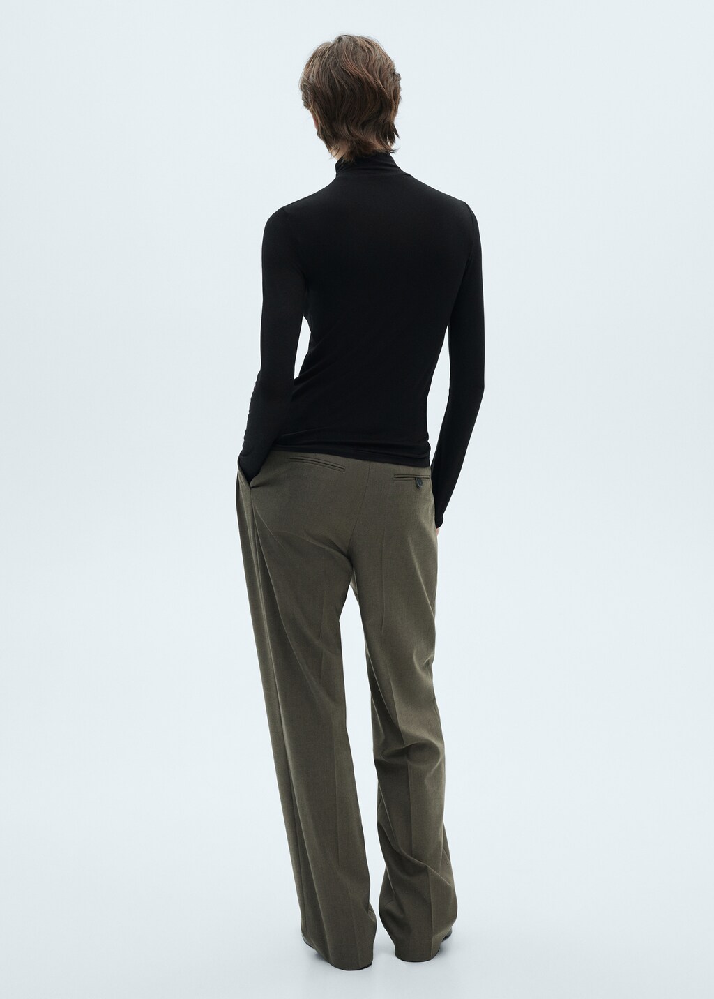 Fitted turtleneck t-shirt - White