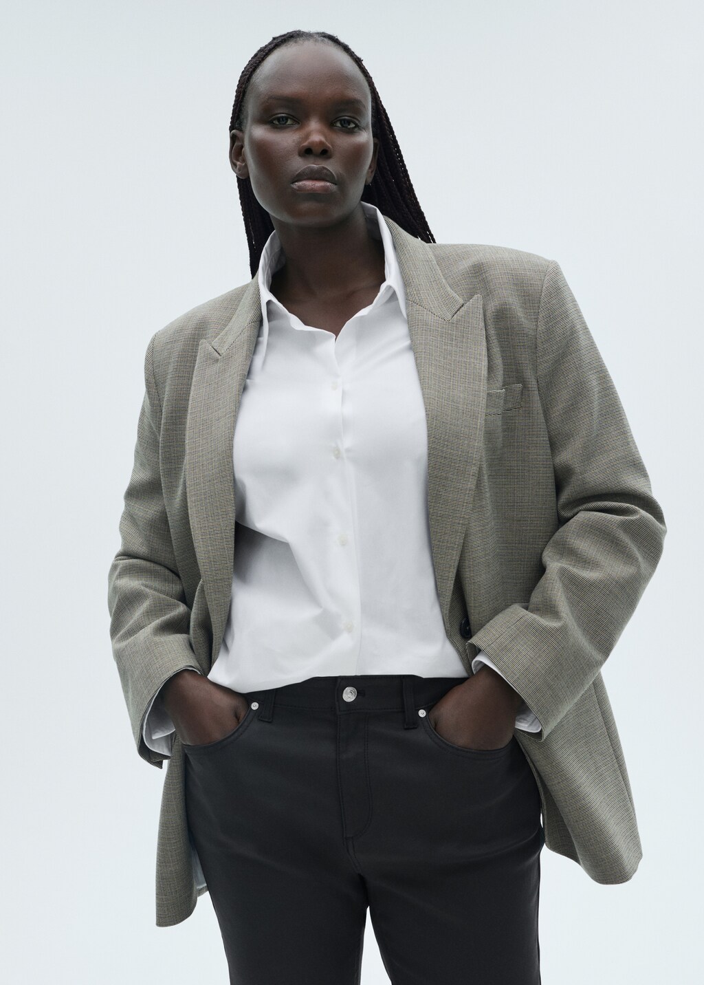 Push-up low-rise skinny jeans - Black denim