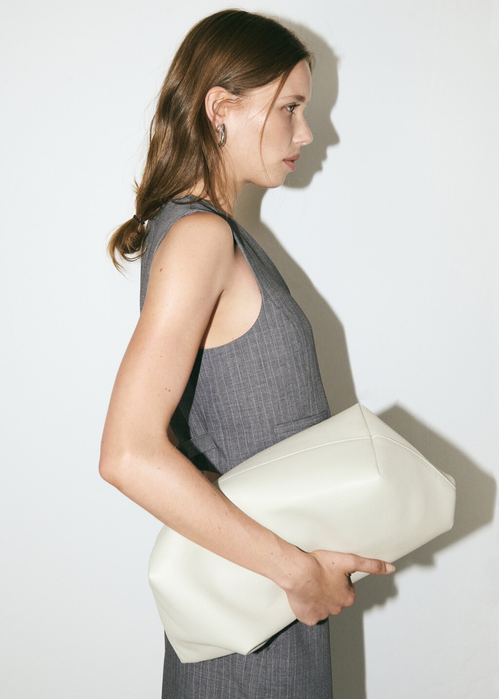 Pebbled effect shopper bag - Black