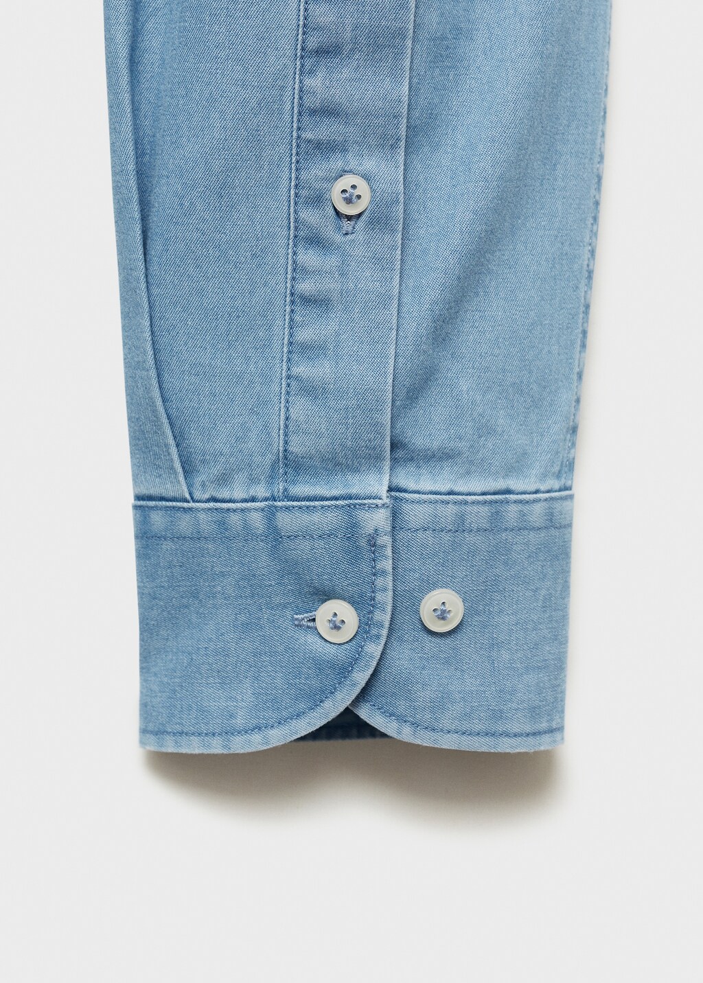 100% cotton chambray shirt - Medium Blue