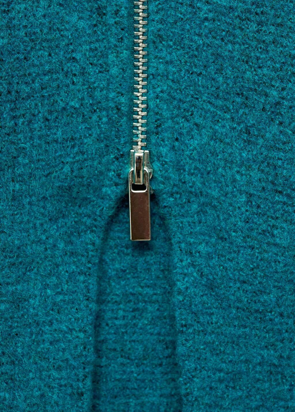 Zipper knit midi skirt - Sand