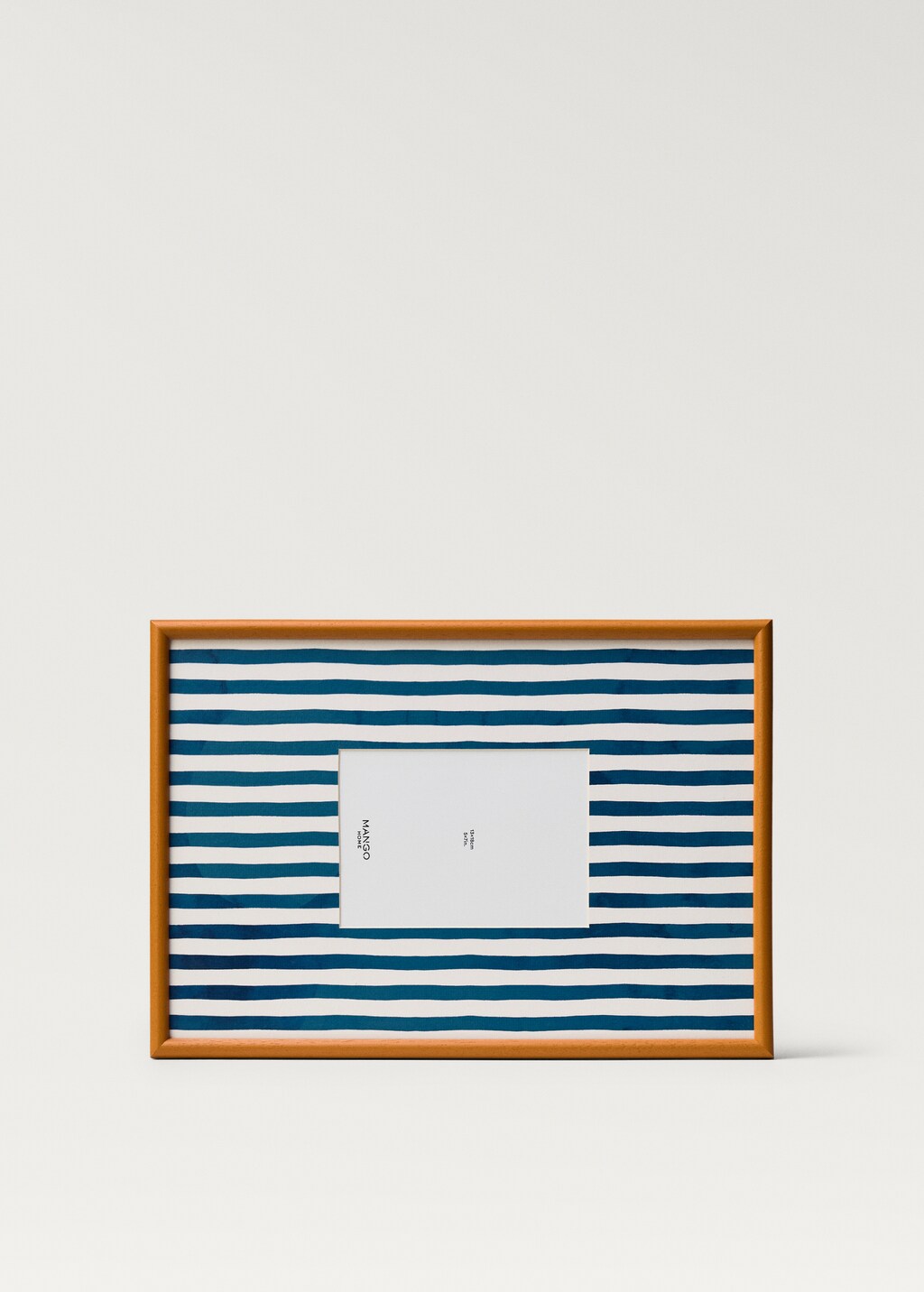 Medium wood frame with lines - Burnt Orange