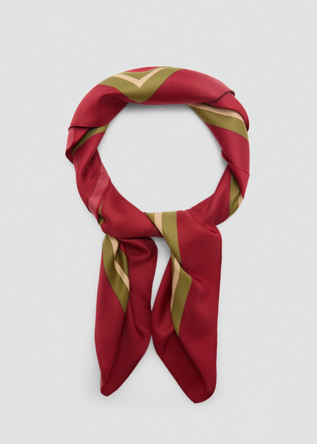 Geometric printed foulard - Red