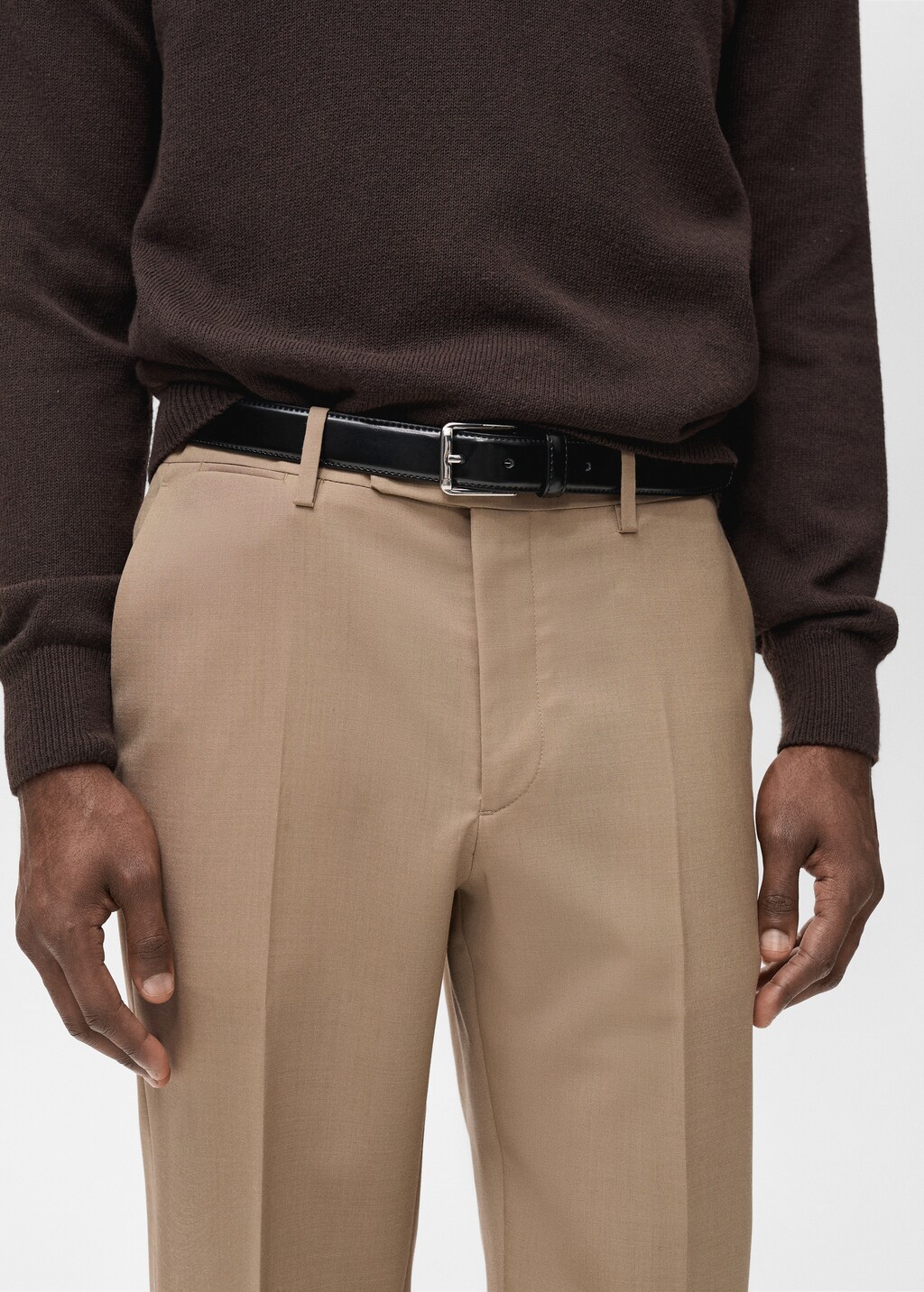 Turin 100% virgin wool suit trousers - Ink Blue