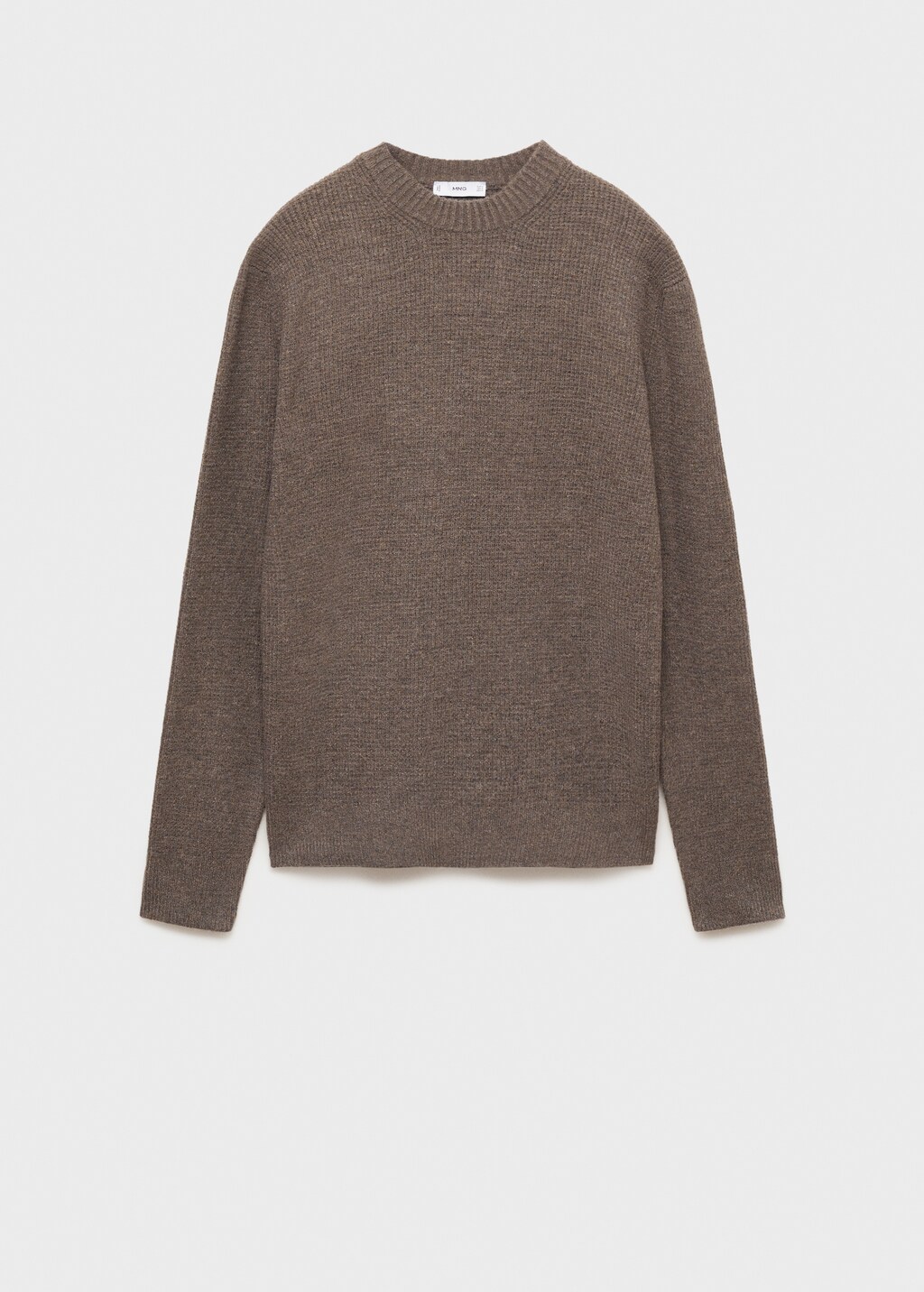 Knitted sweater with check structure - Off White