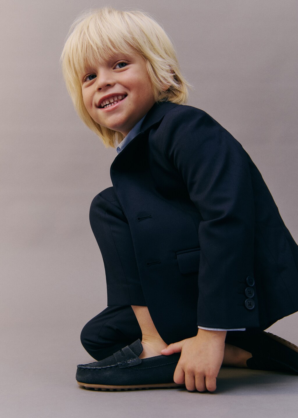 Leather penny loafers - Blue