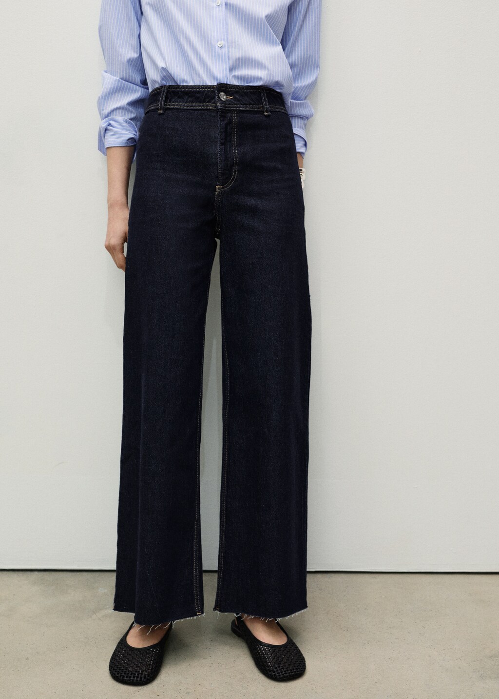 Catherin culotte high-rise jeans - Black denim