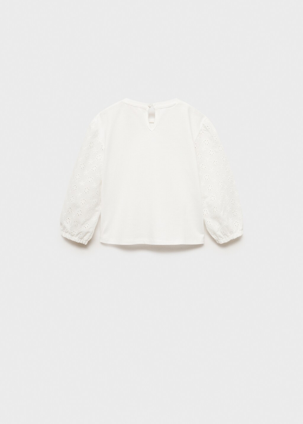 Embroidered sleeve T-shirt - Off White