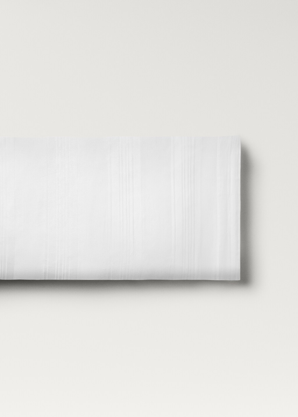 Cotton sateen 300 thread count striped pillowcase 45x110 cm - White