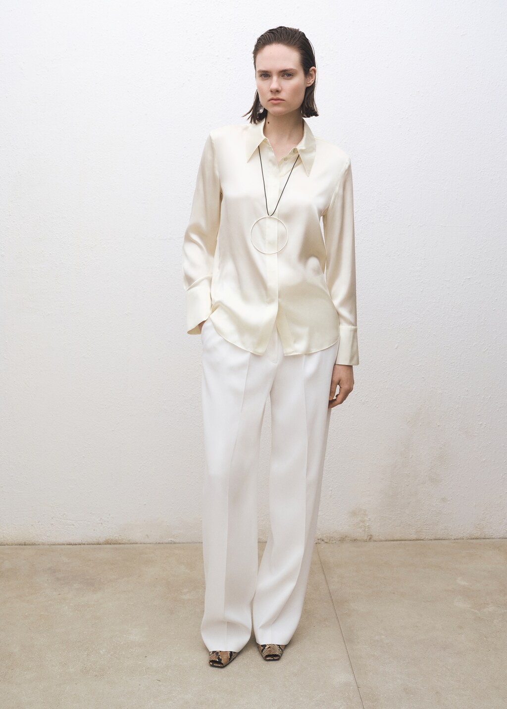 Satin silk shirt - Black