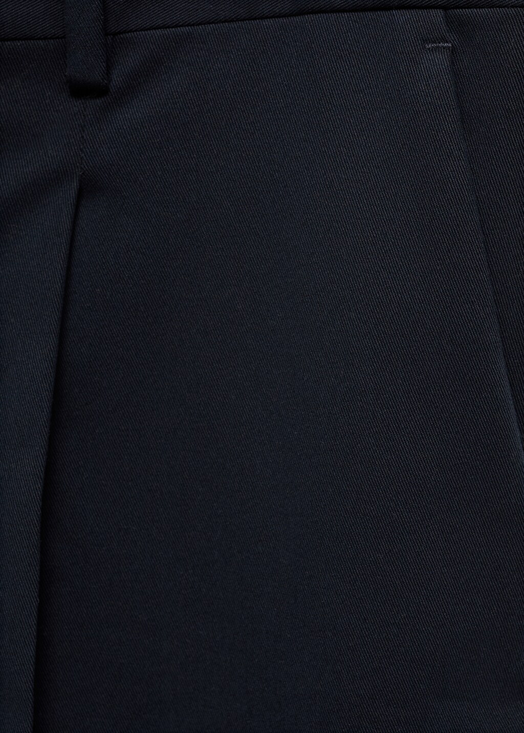 Cotton twill pleated trousers - Ecru