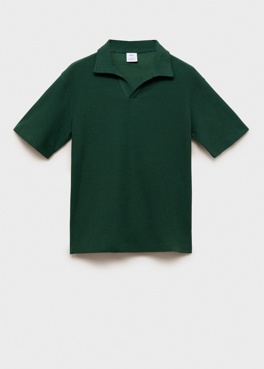 Regular-fit textured polo shirt - Ecru