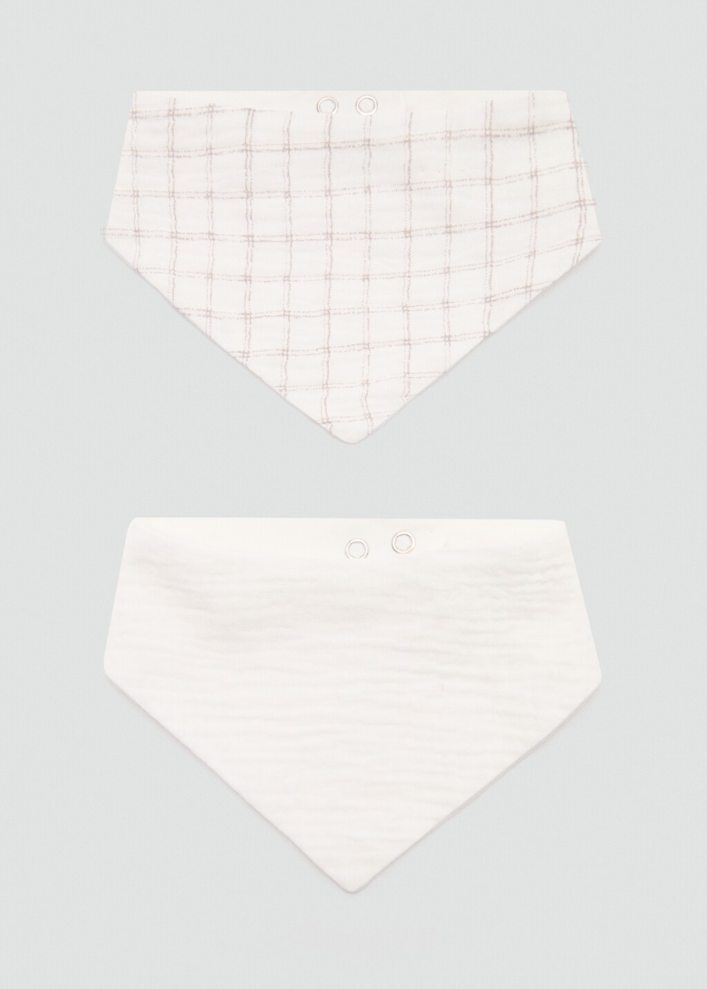 2 Printed bibs pack - Off White