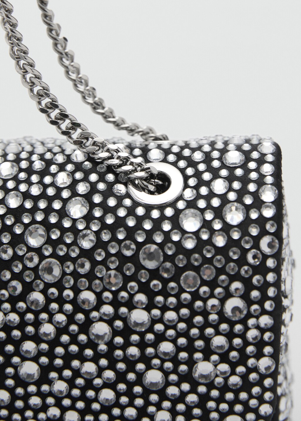 Crystal flap bag - Black