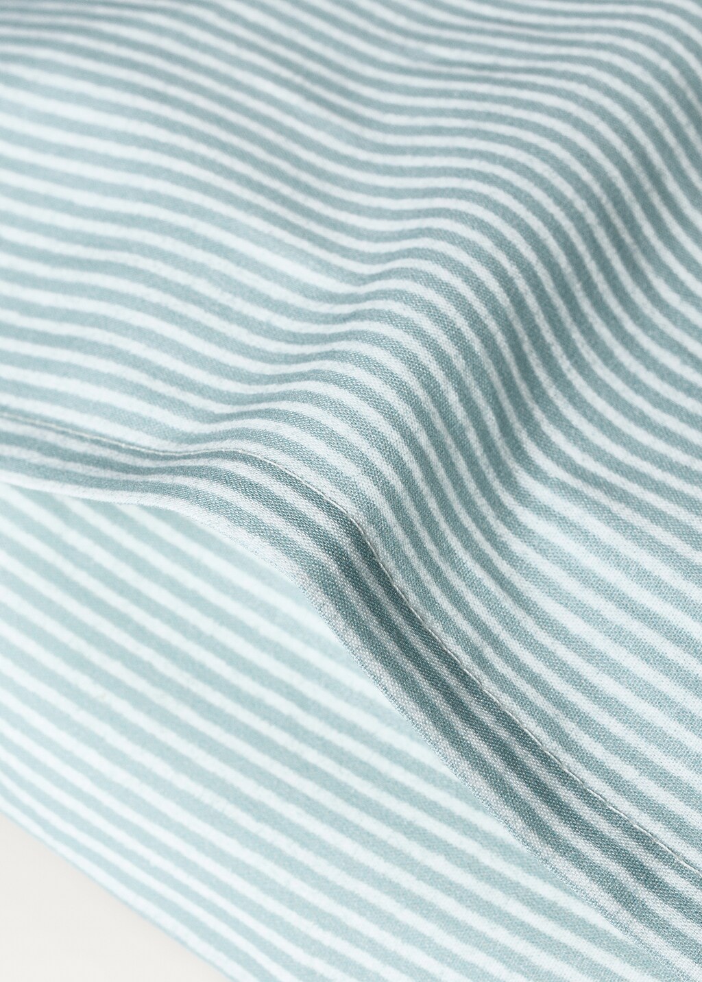 Cotton percale striped children's pillowcase, 30x50 cm - Medium Pink