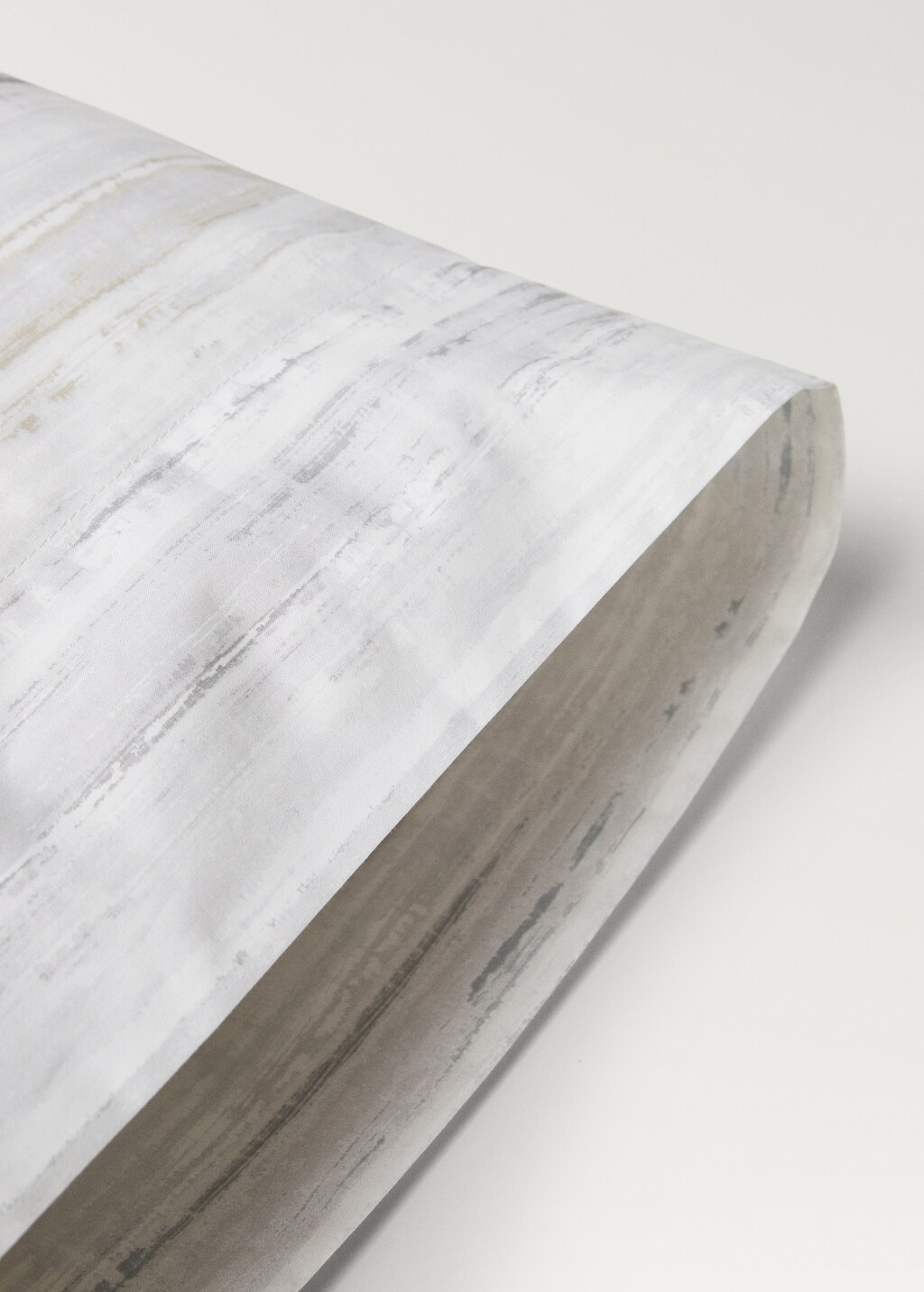 Cotton percale pillowcase with a blurred print, 45x110 cm - Grey