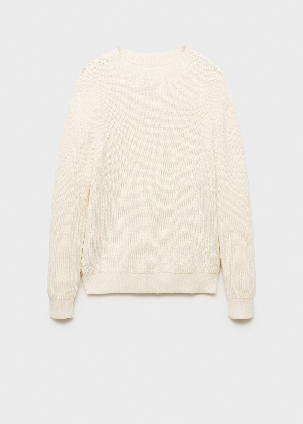 Knitted cotton sweater - Off White