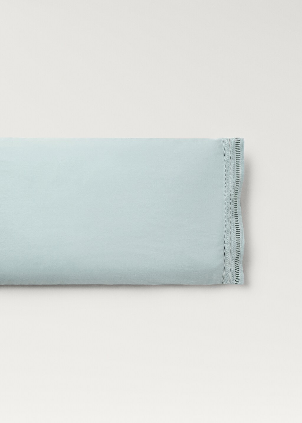 Pillowcase with embroidered finish, 45x110 cm - Light Pink