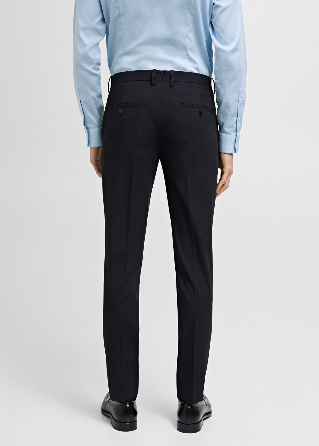 Stretch fabric super slim-fit suit trousers - Sky Blue
