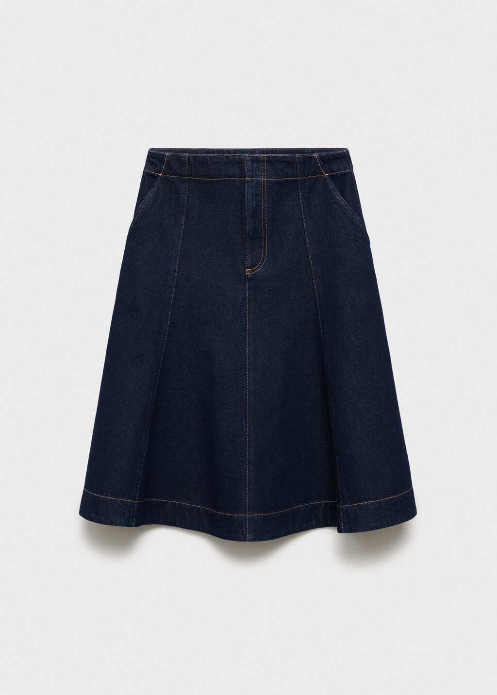 Flared denim skirt - Open Blue