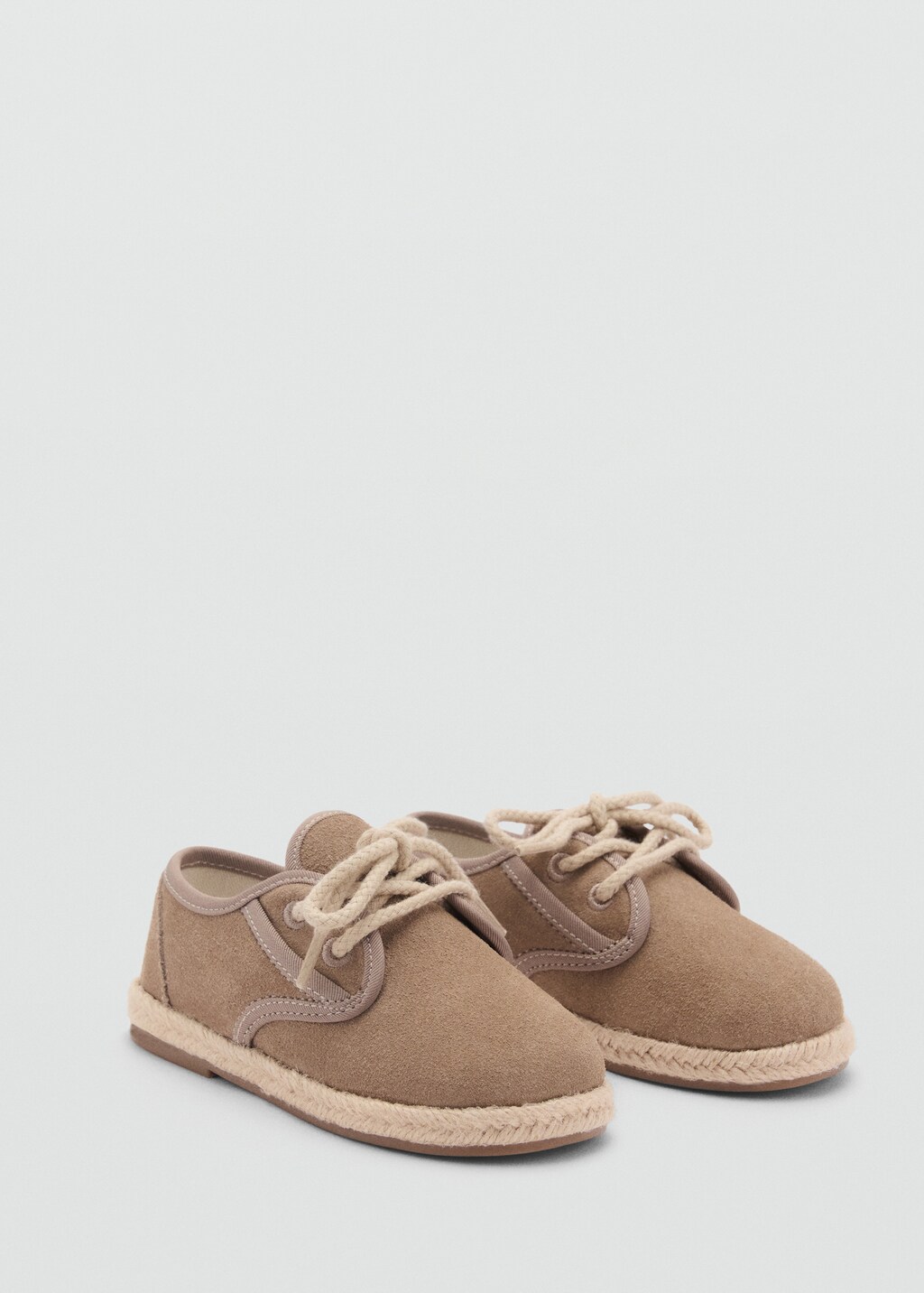 Lace-up leather shoes - Sand
