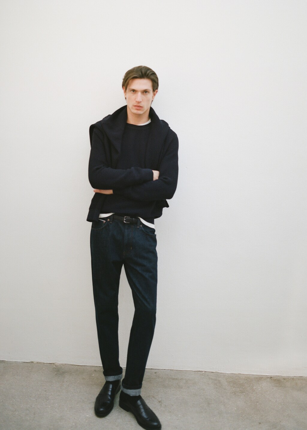 Tapered-fit selvedge jeans - Off White