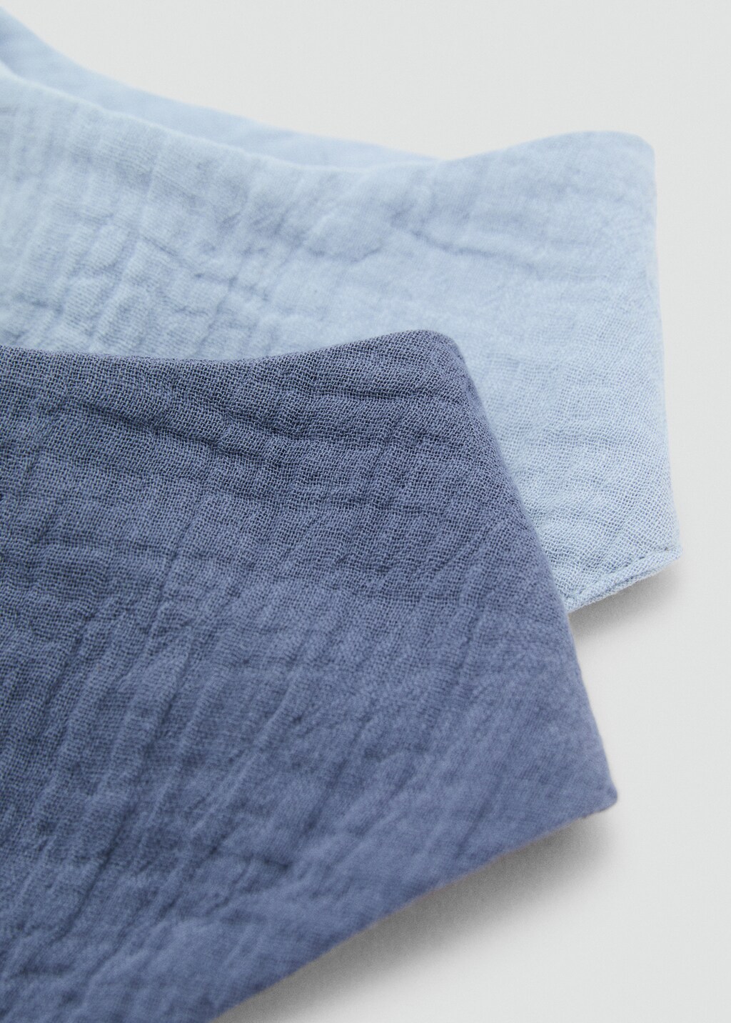 Pack of 2 cotton bibs - Blue