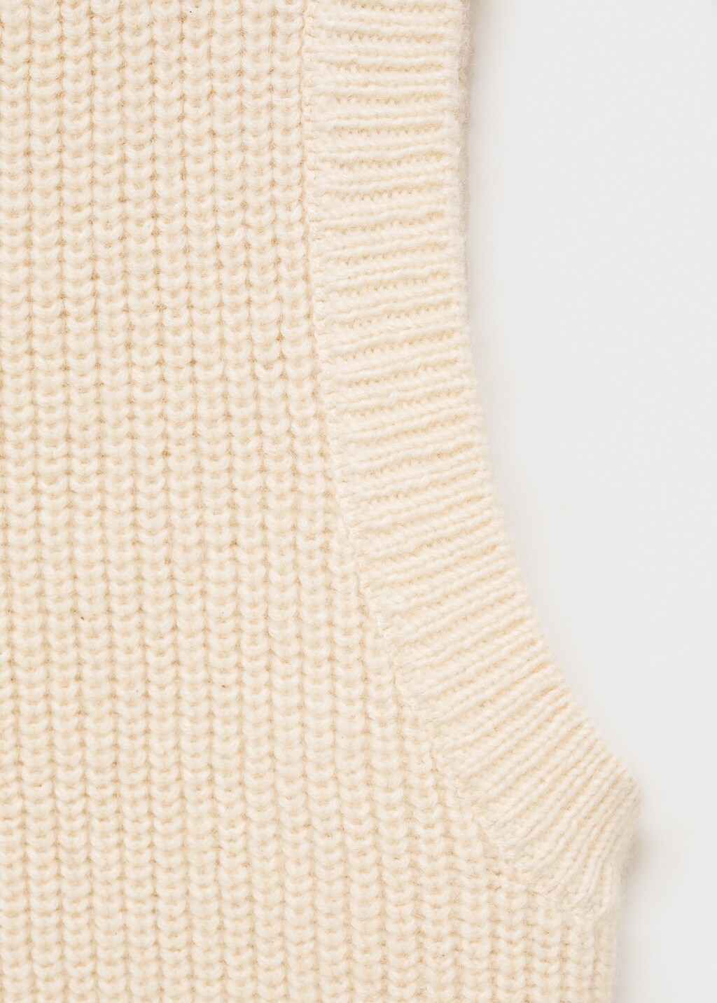 Ribbed wool-blend top - Ecru