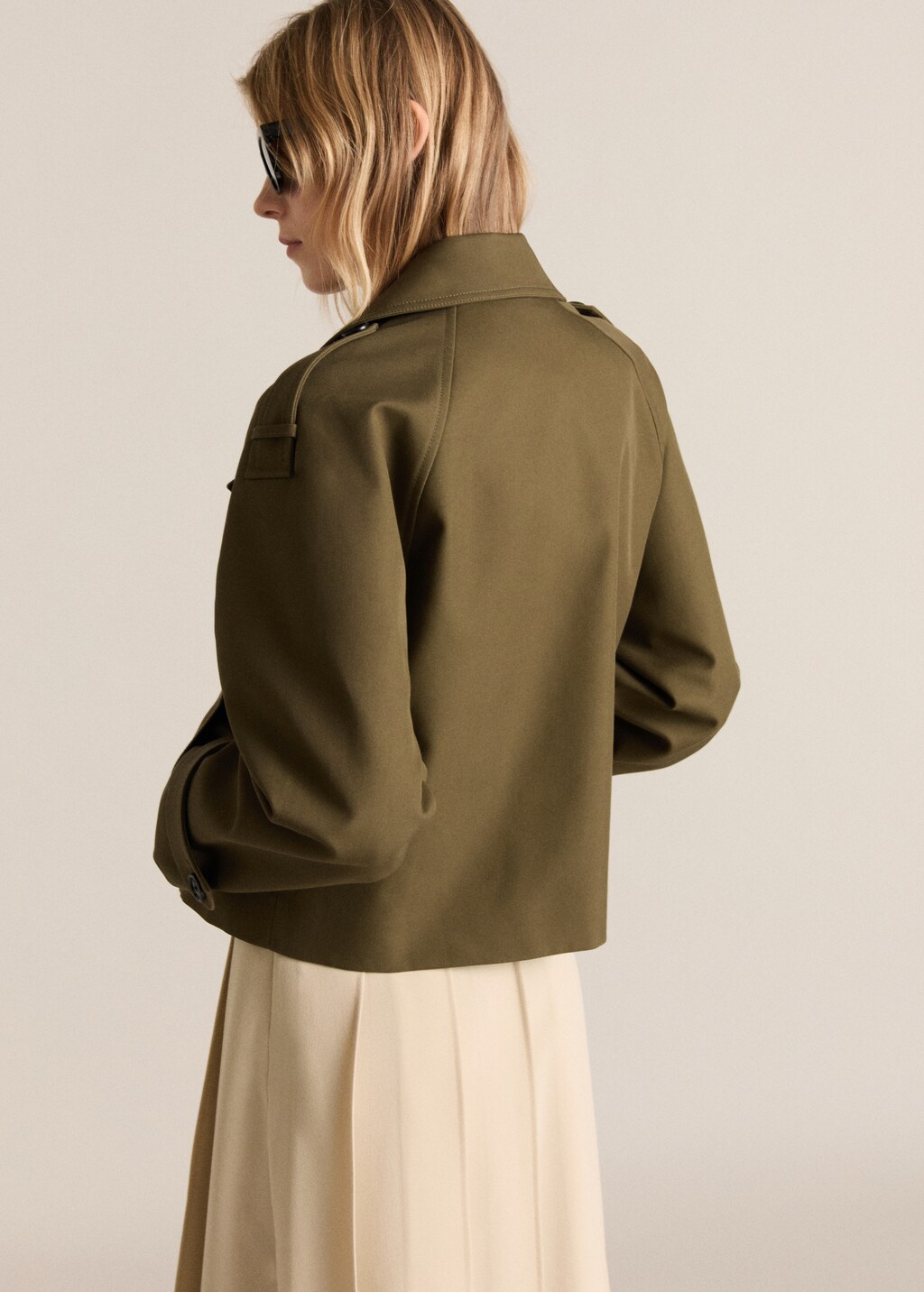 Double-breasted jacket with lapels - Medium Brown