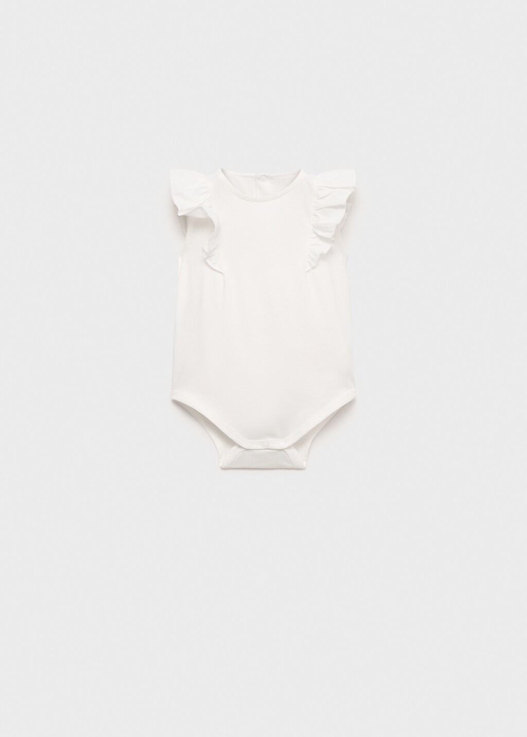Ruffled cotton body - Off White