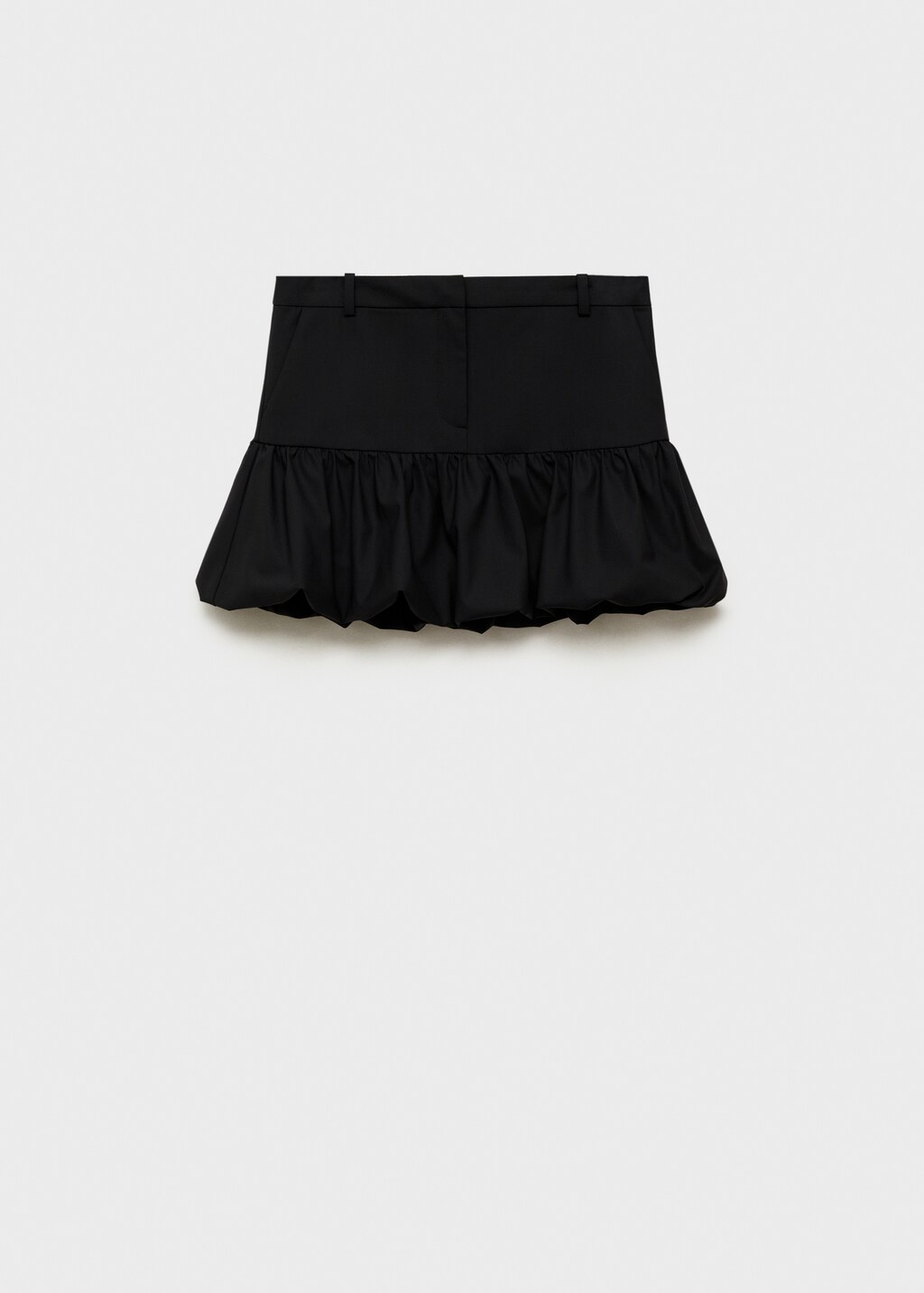 Balloon ruffled mini-skirt - Charcoal