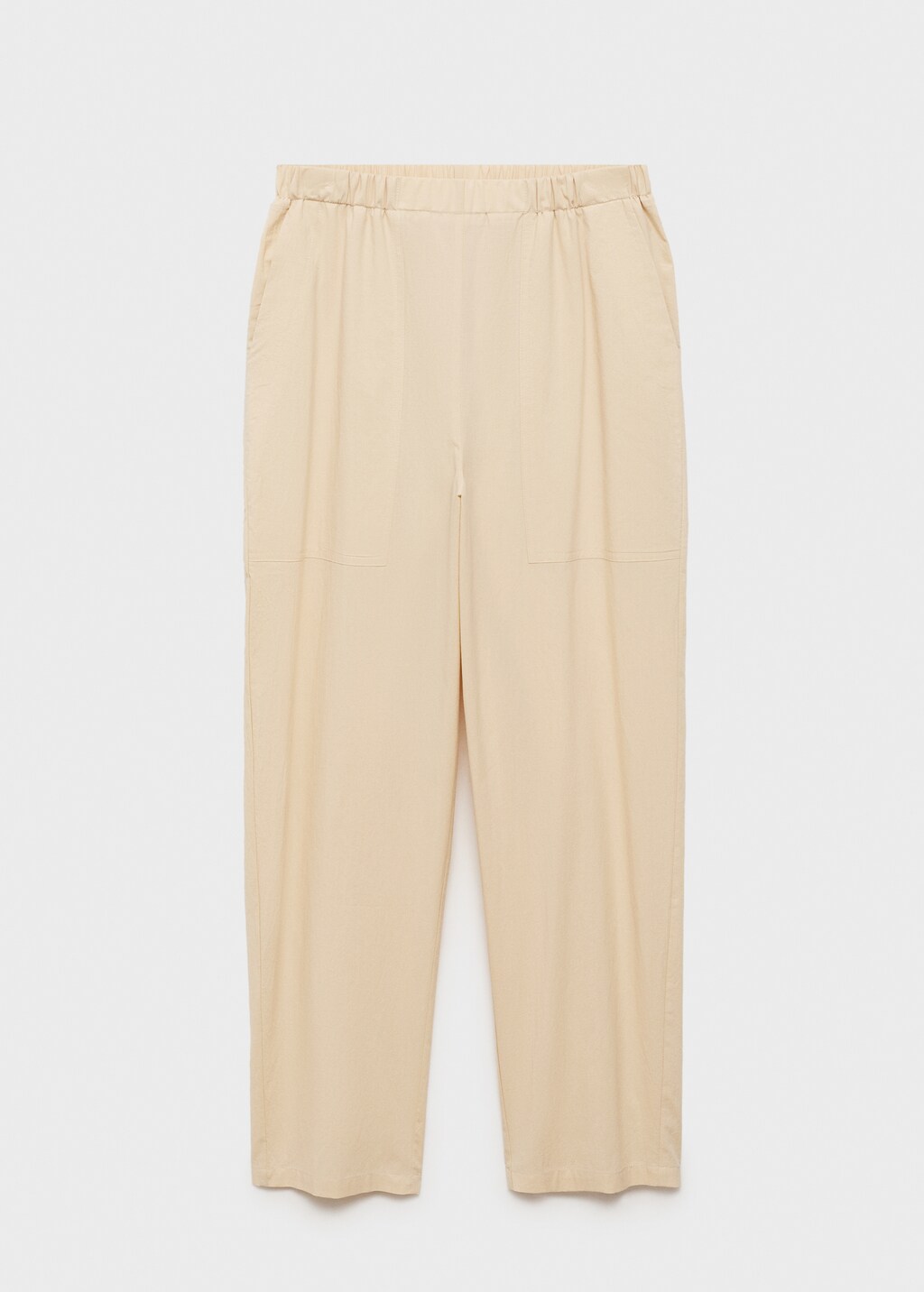 Cotton crop trousers - Beige