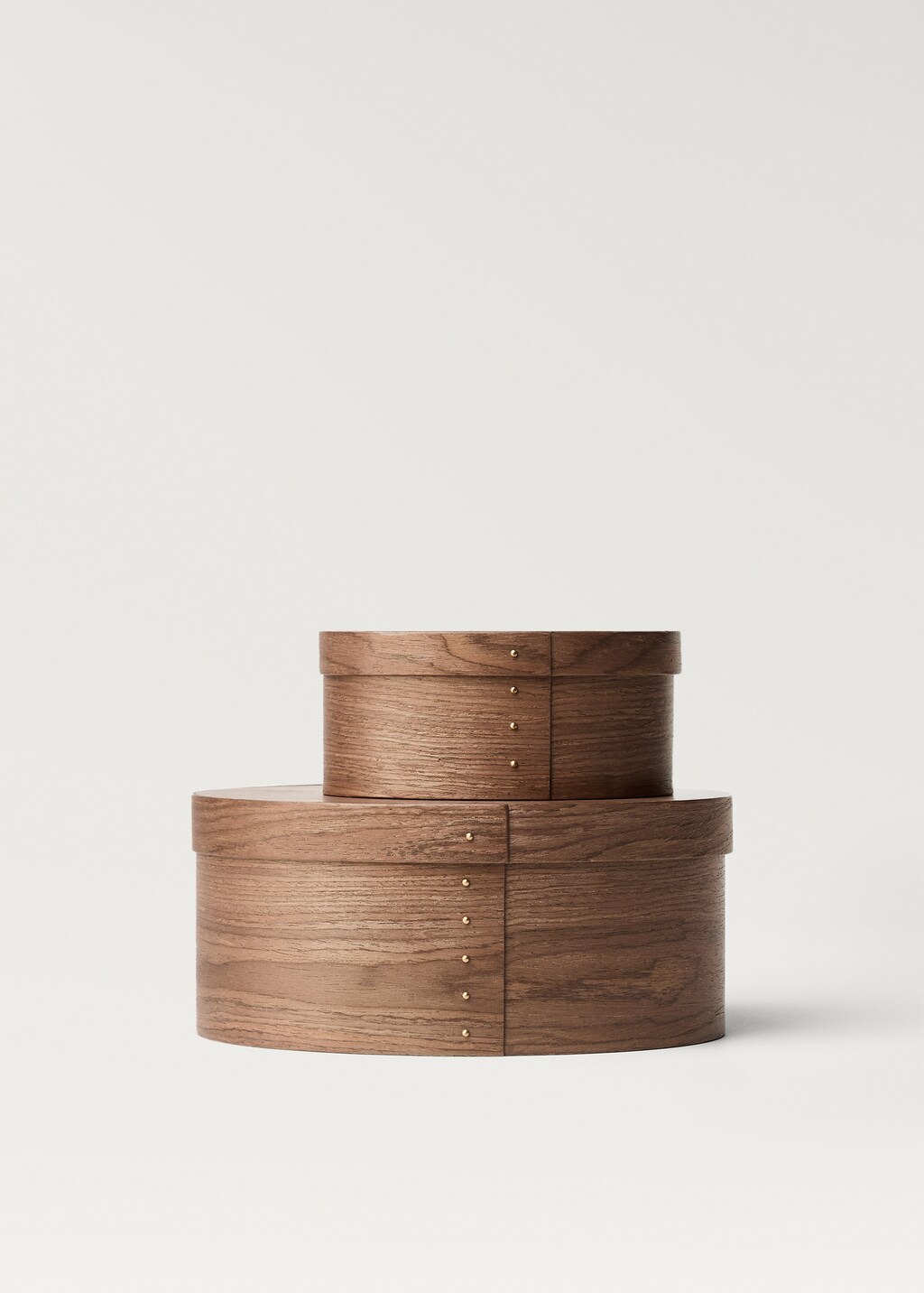 Medium oval wooden box - Sand