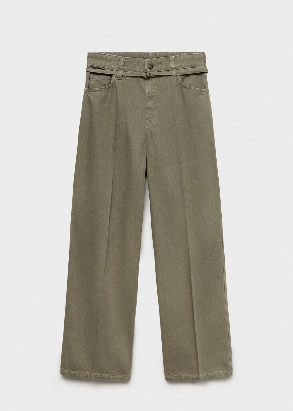 Wideleg jeans with belt - Dark Blue