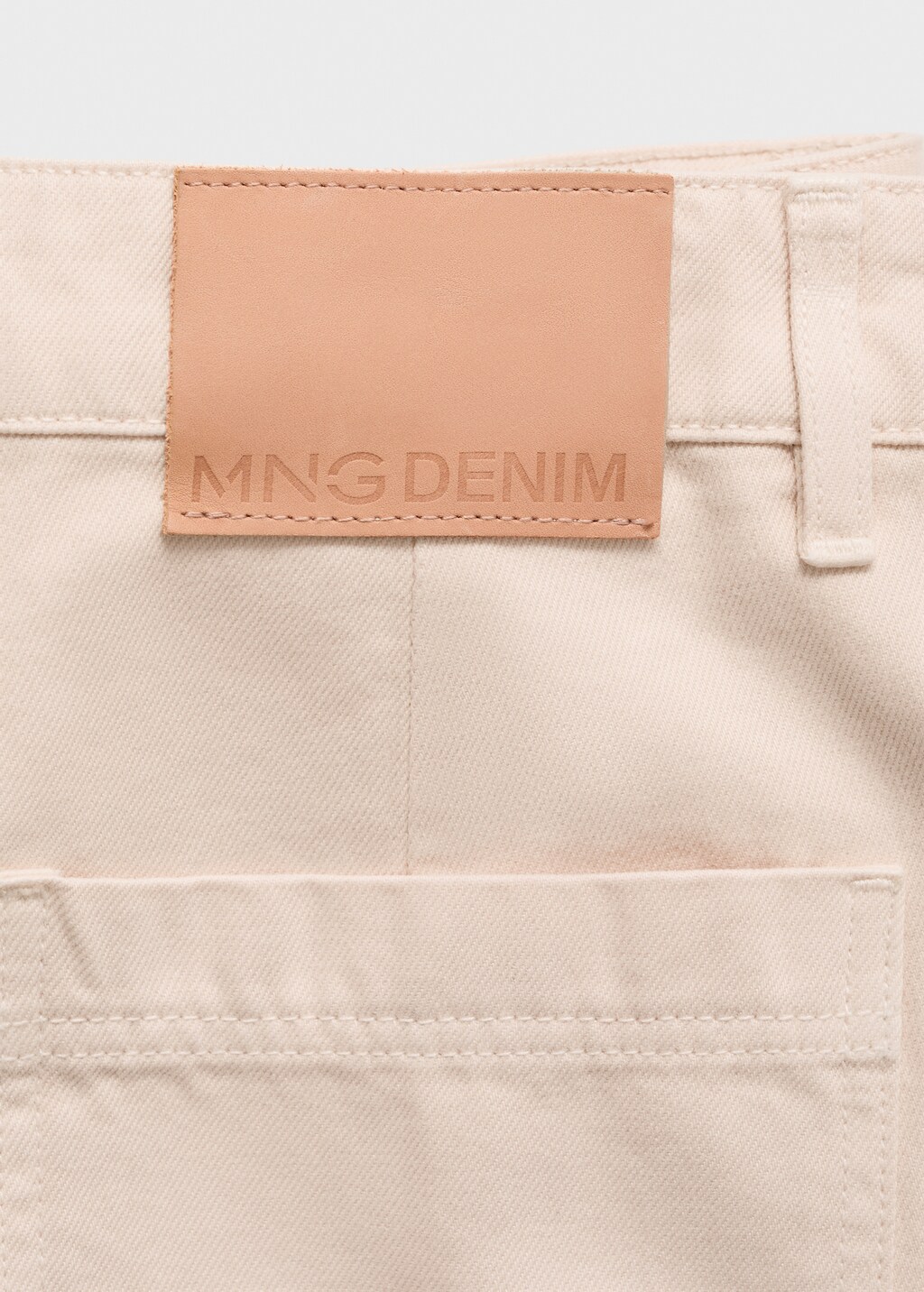 High-rise wideleg jeans - Ecru