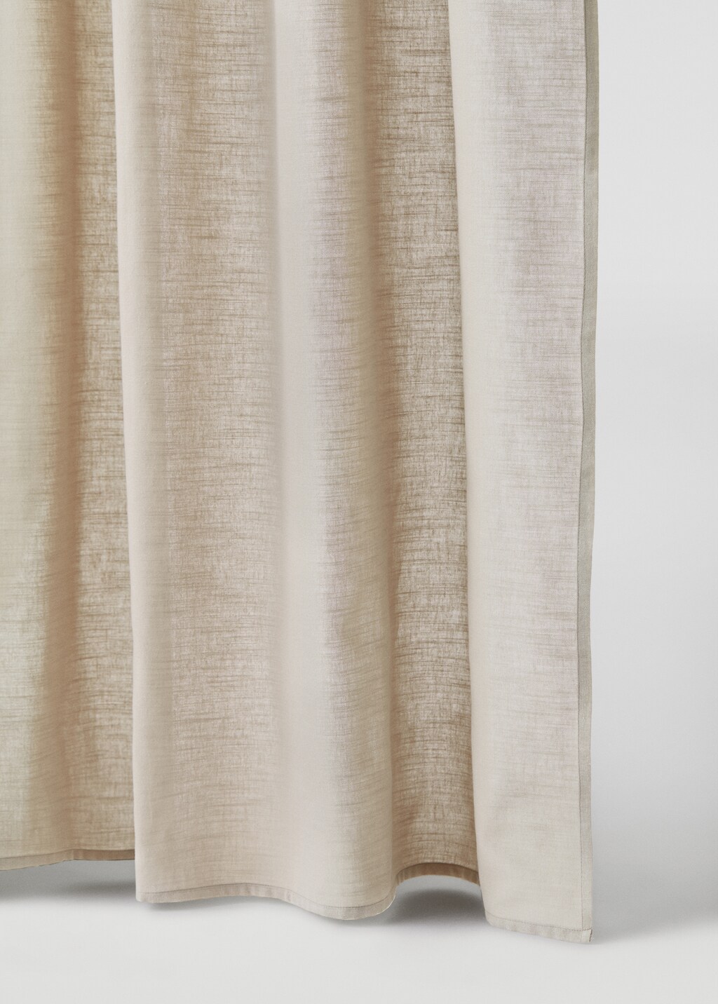 Medium-opacity cotton curtain - White