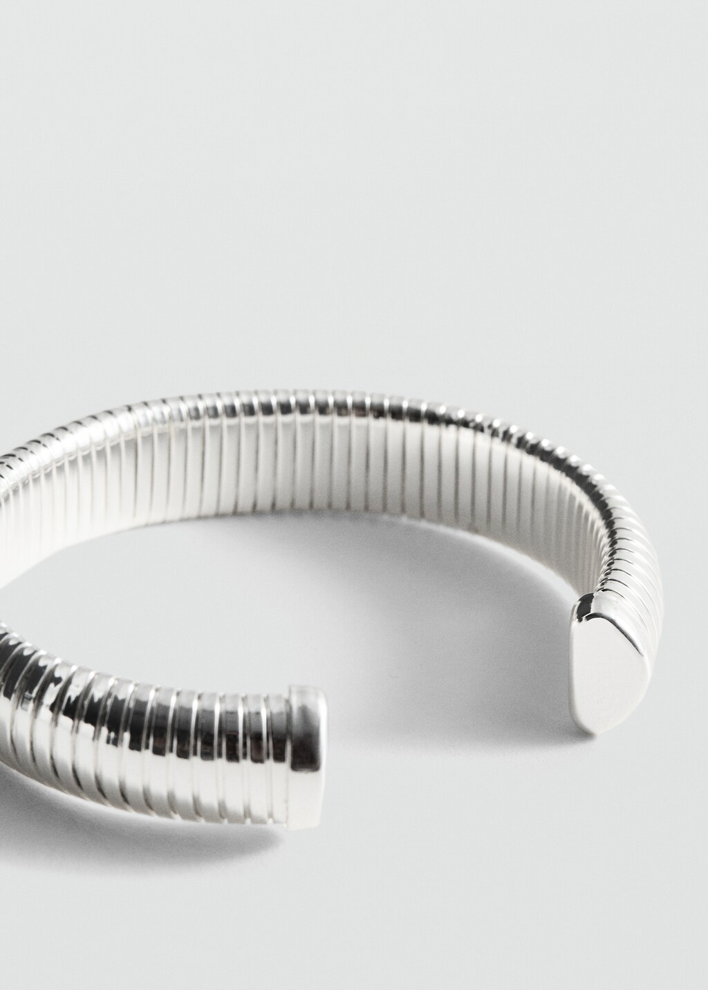 Rigid textured bracelet - Silver