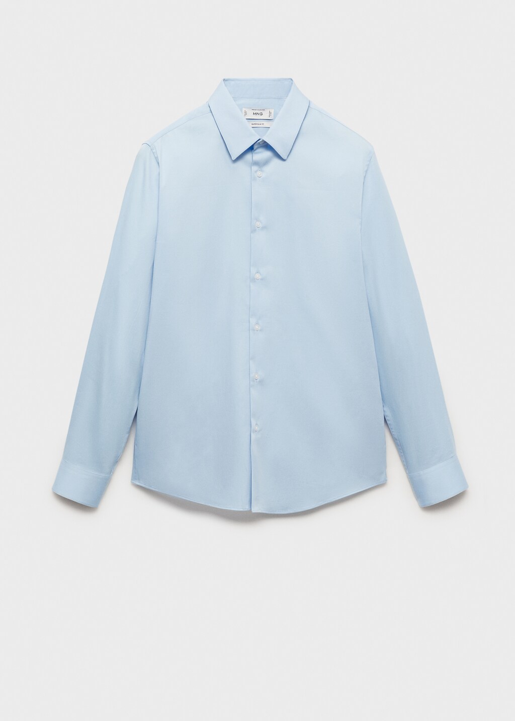 Super slim fit cotton stretch suit shirt - Brown