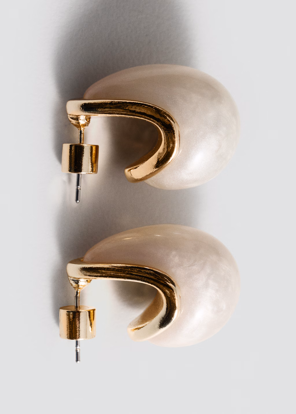 Resin drop earrings - Red