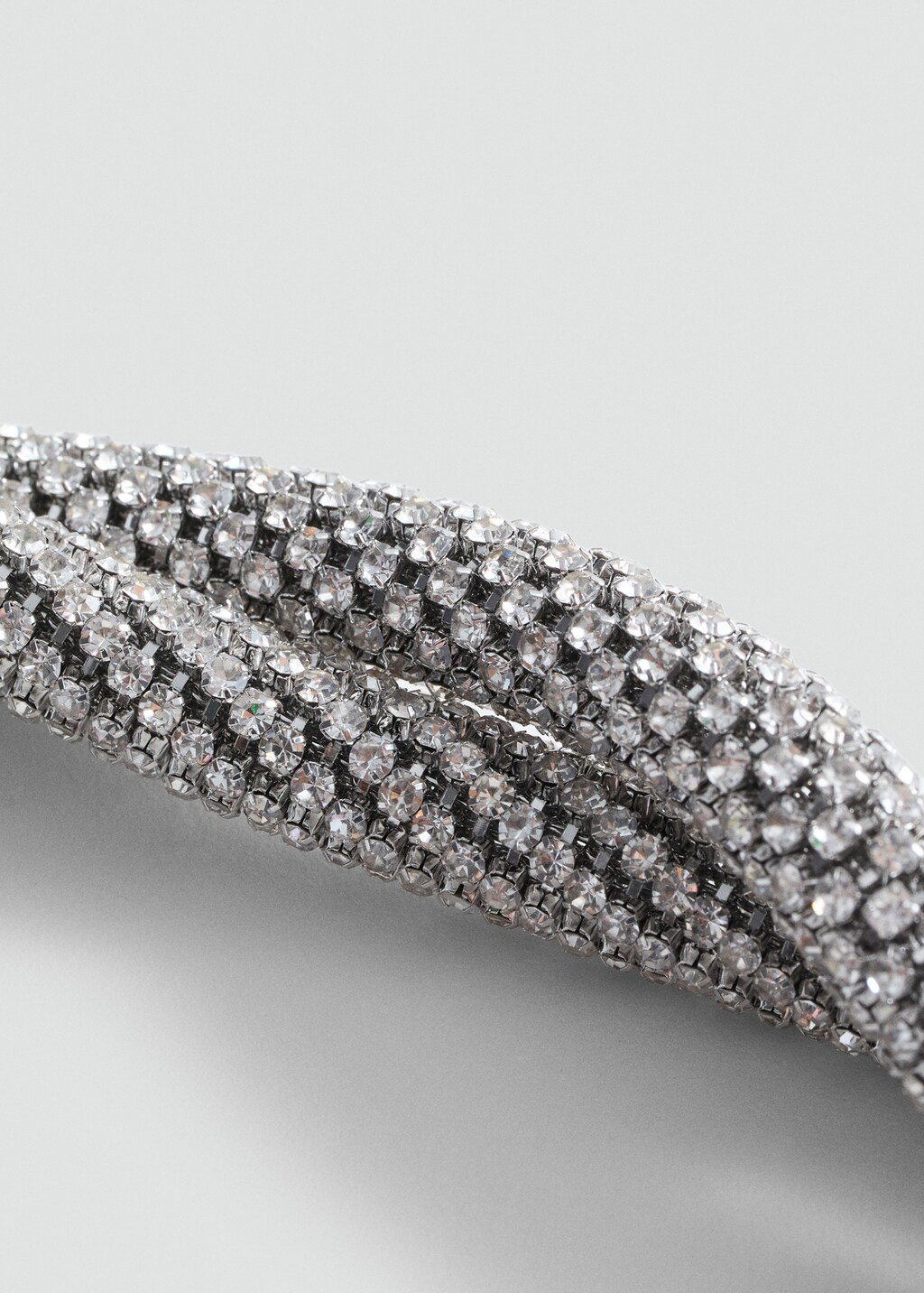 Double crystal necklace - Silver