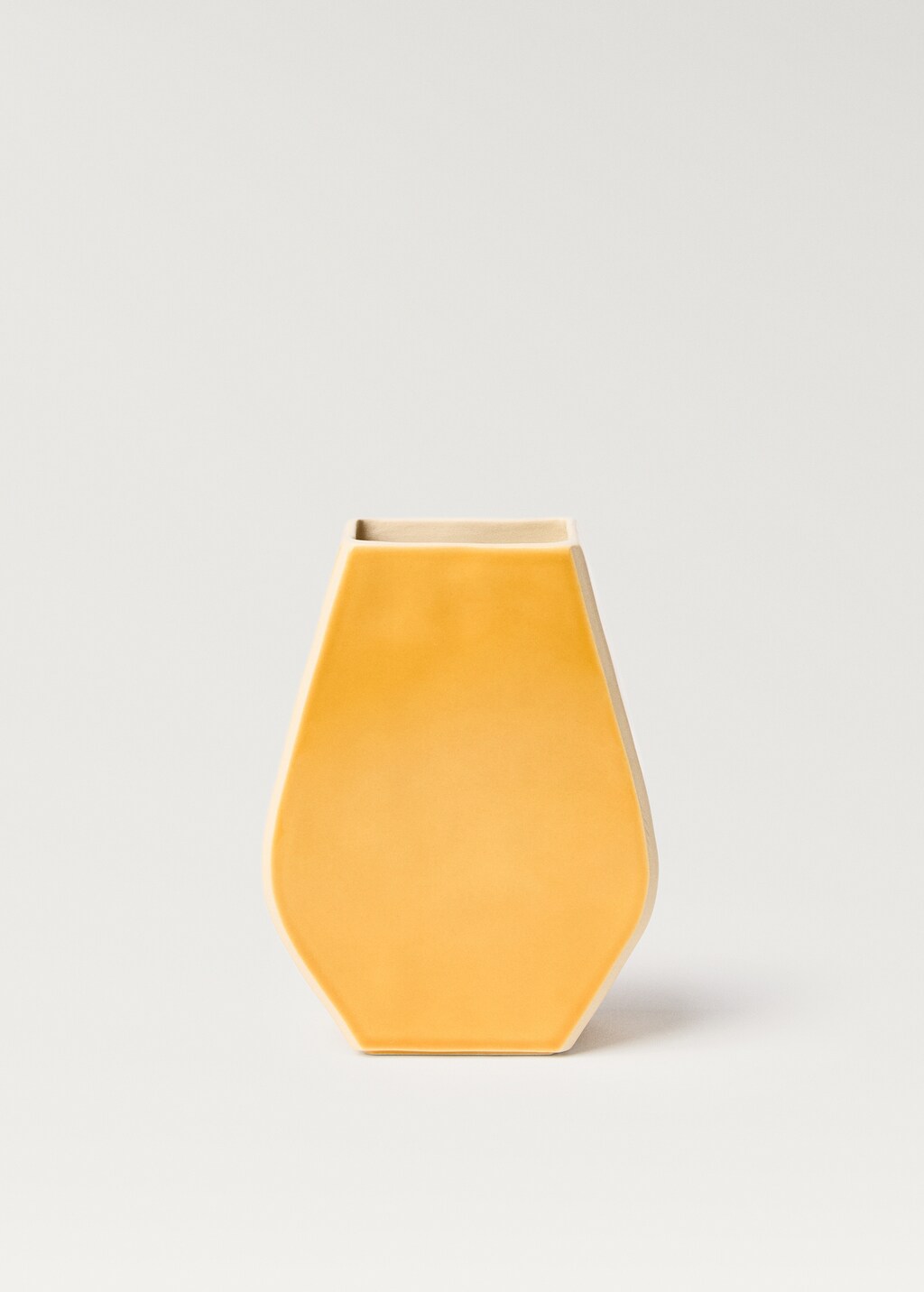 Geometric stoneware vase - Blue