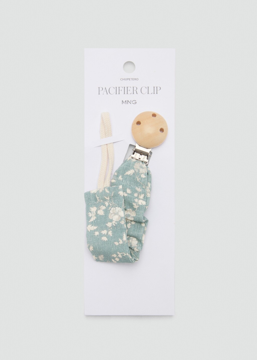 Printed brooch pacifier holder - Green