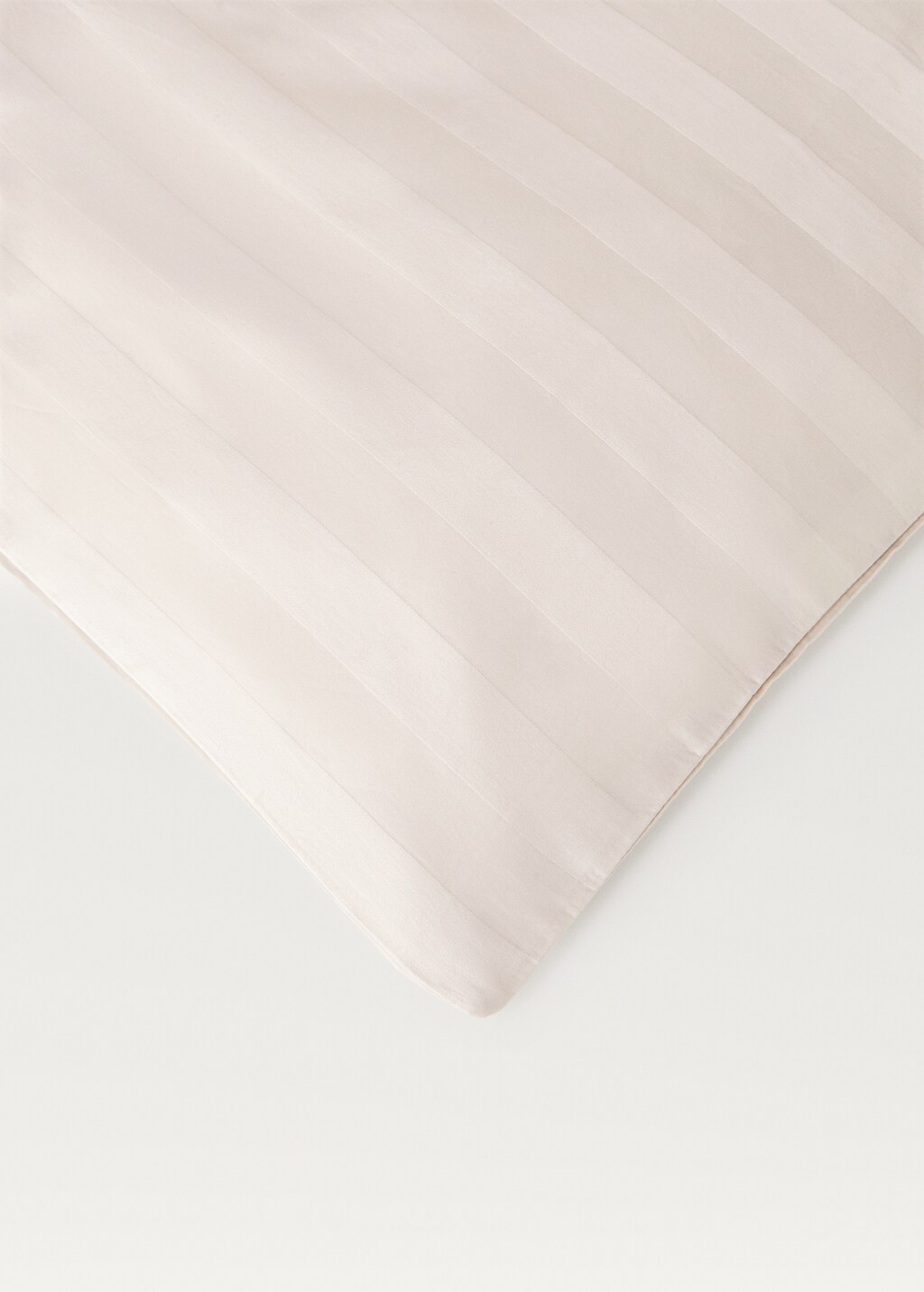 Multi-stripe satin duvet cover bed 180cm - Beige