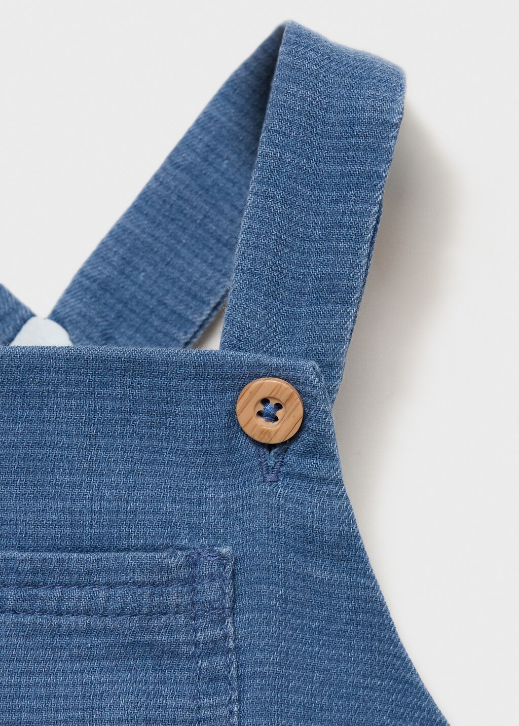 Long cotton dungarees - Blue