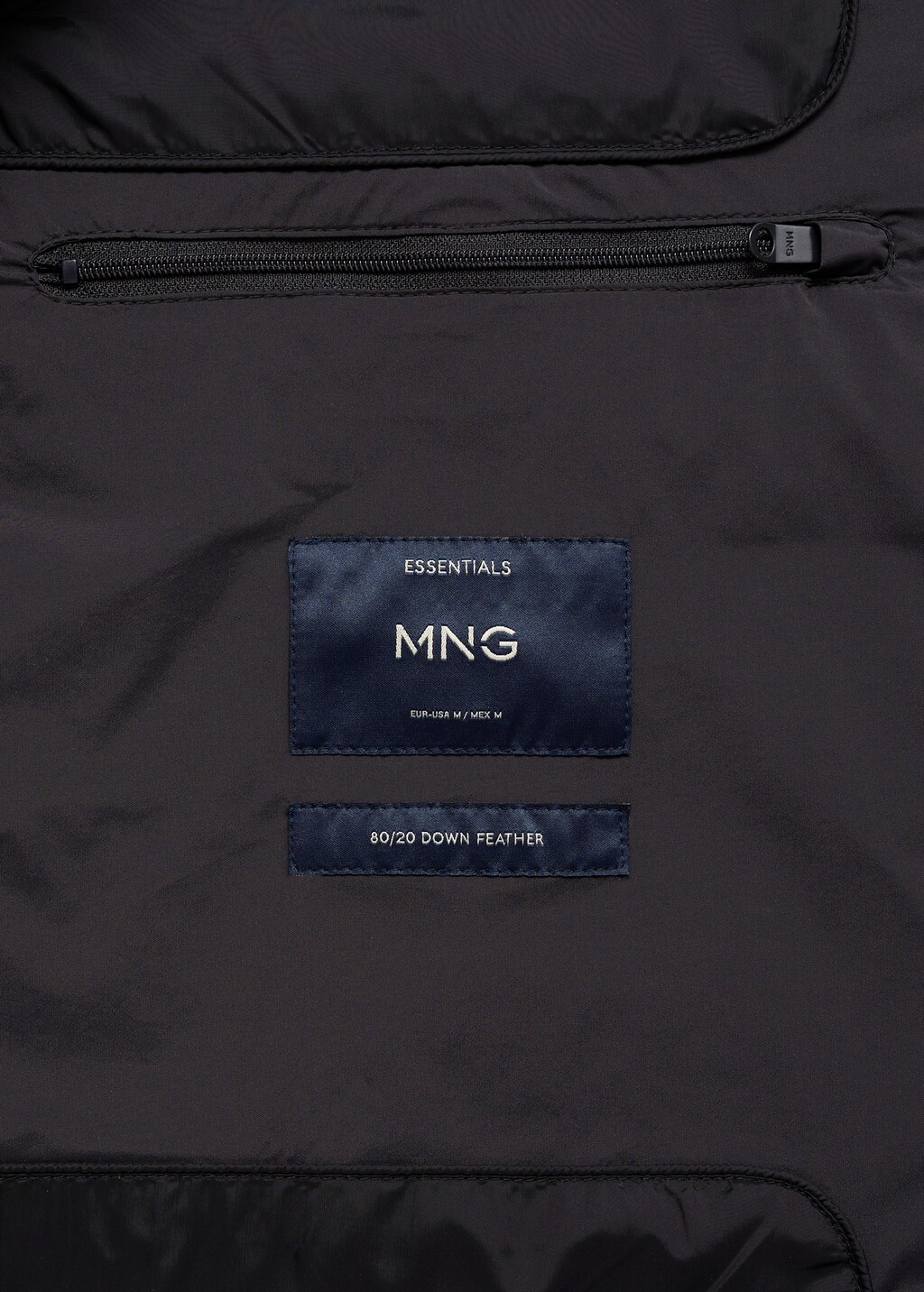 Quilted jacket with feather filling - Black