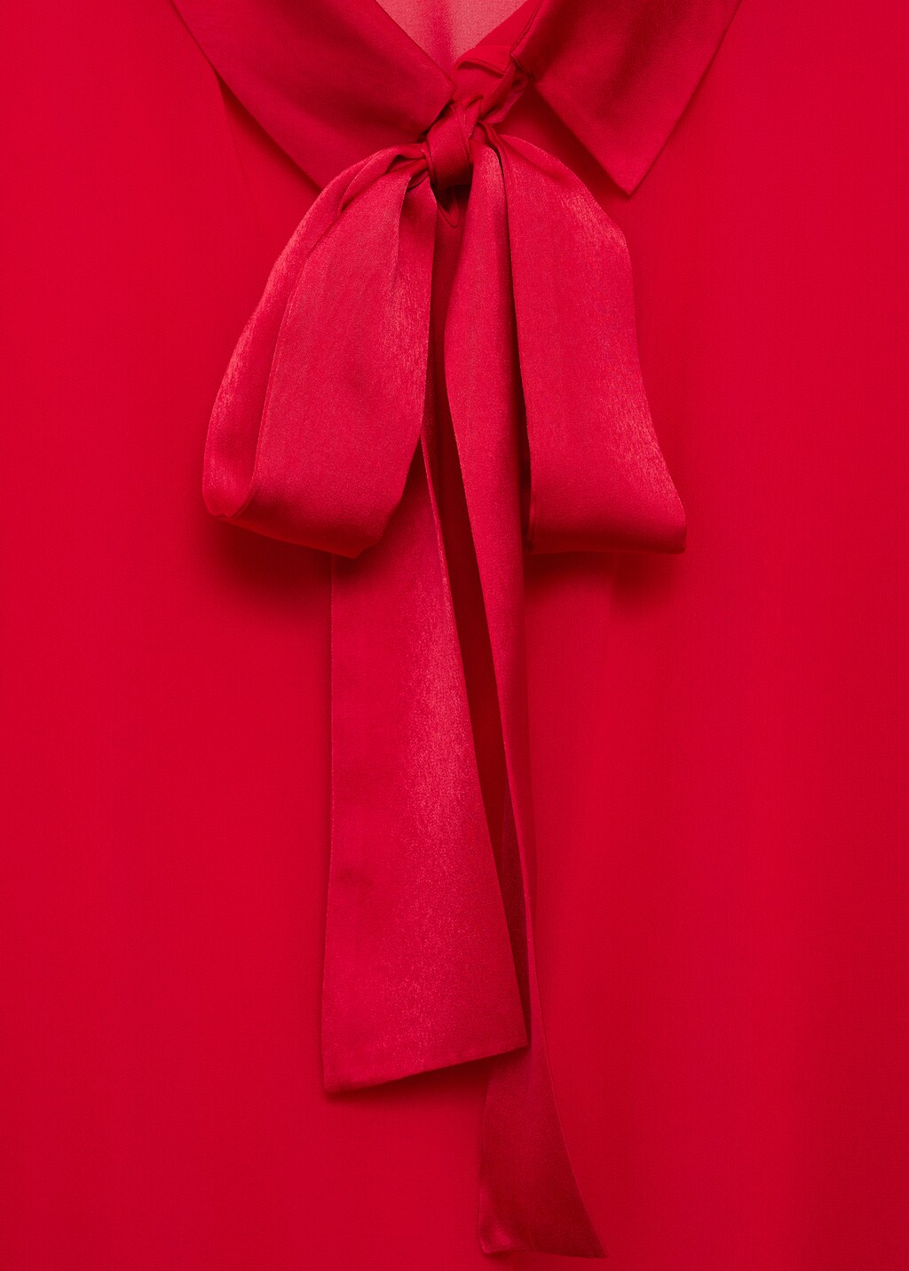 Long cape with bow - Red