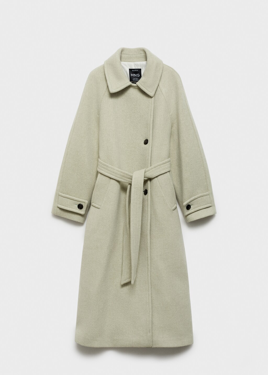 Woollen coat with belt - Vanilla