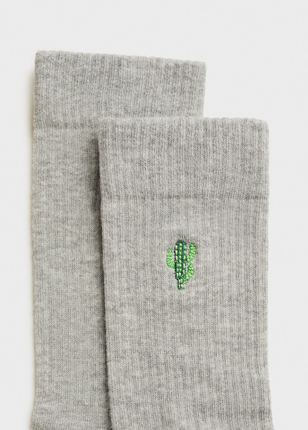 Embroidered cotton socks - Off White