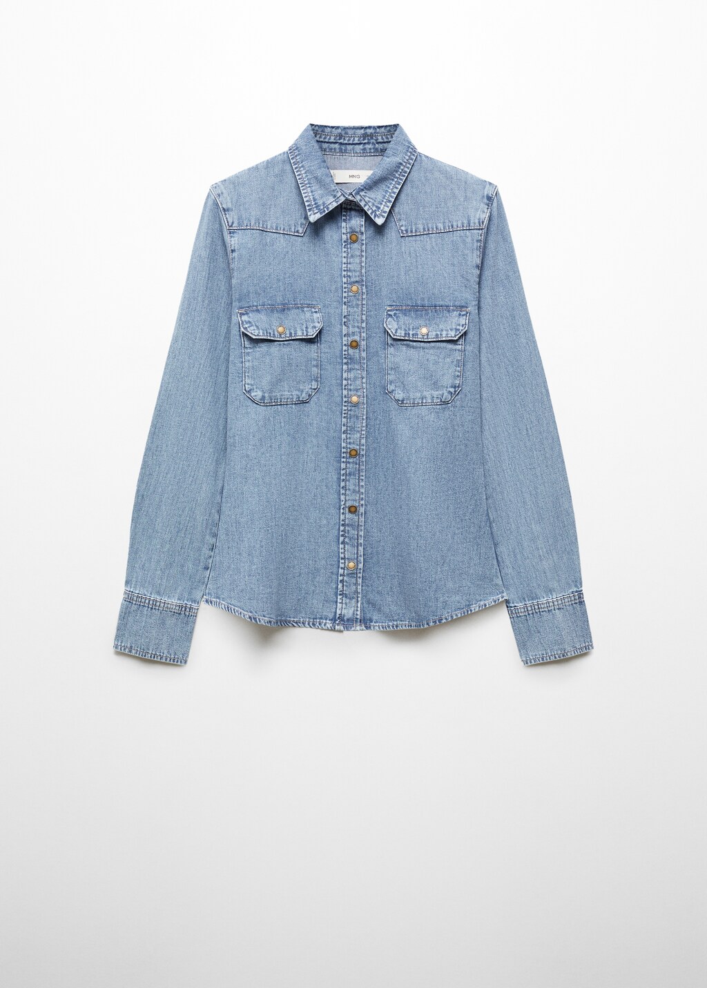 Chest-pocket denim shirt - Medium Blue