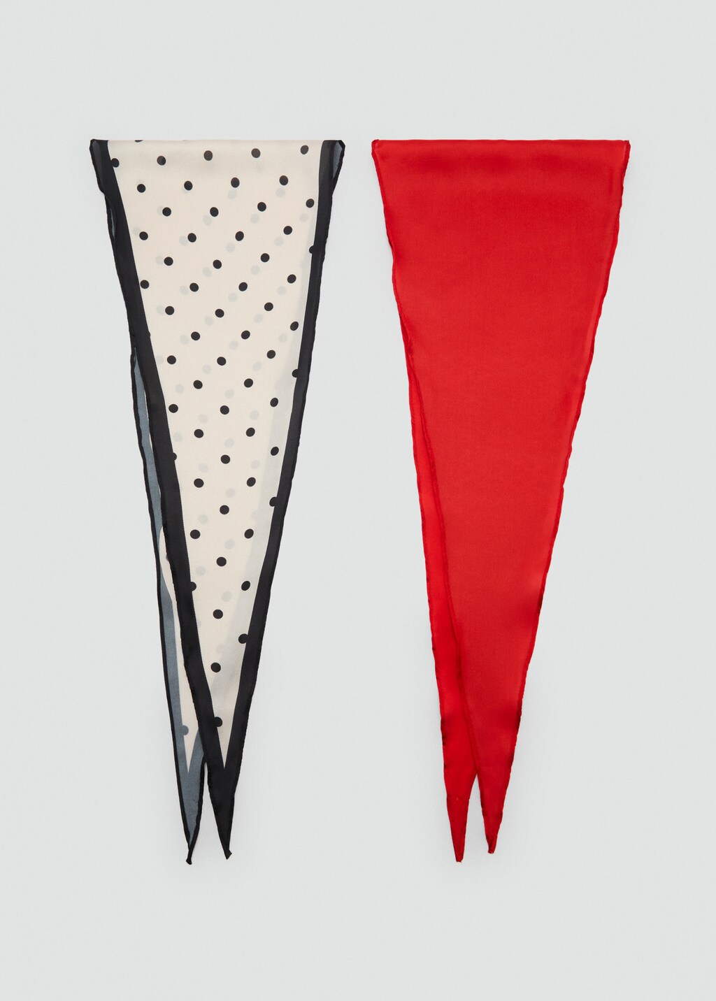 Set of 2 combined scarves - Green